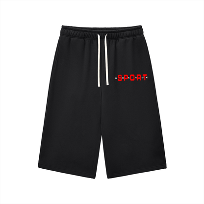 Relaxed Drawstring Three-quarter Sweatpants